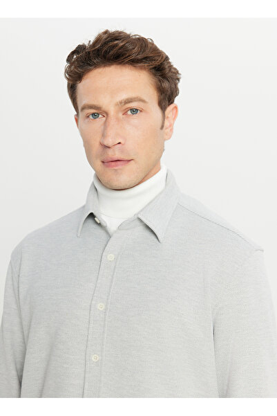 ALTINYILDIZ CLASSICS Comfort Fit Classic Collar Gray Men's Shirt Ace020261246_Gri