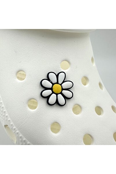 Crocs Terlik Süsü ve Aksesuarı , Çanta Süsü – Jibbitz 3D Renkli Papatya Logo Aksesuar