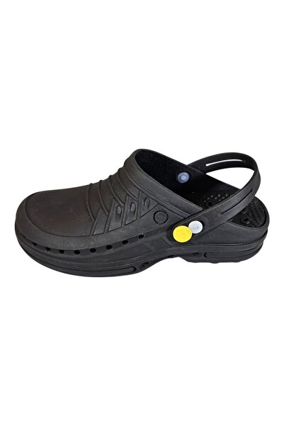 WOCK Saboți medicali autoclavabili, profesionali, negri, curea reglabilă, mărimea 35/36 EU