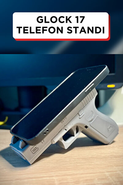 Genç 3D Glock17 Masaüstü Telefon Tutucu | Dayanıklı ve Şık Tasarım | Dekorati...