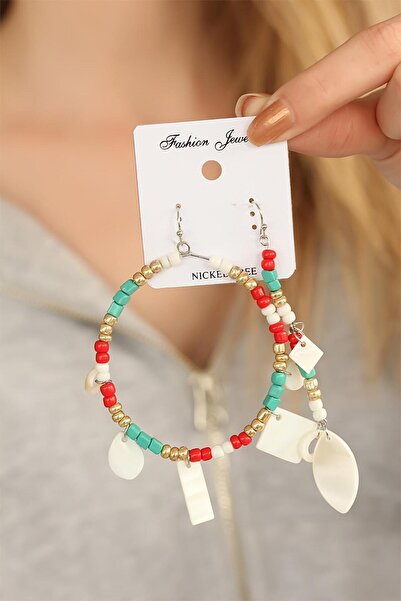 Inure Jewelry Beaded Hoop Earrings Daily Wear