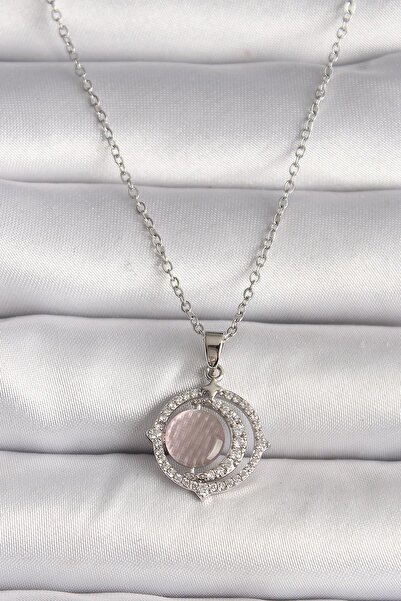 Inure Jewelry 316L الصلب الفضة اللون الزركون حجر الوردي بيرليسسينت الهلال نمو...