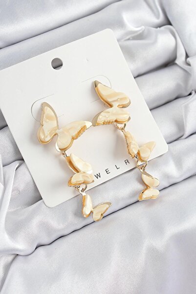 Inure Jewelry أقراط نسائية عتيقة من النحاس المتدلي على شكل فراشة منقوشة باللو...