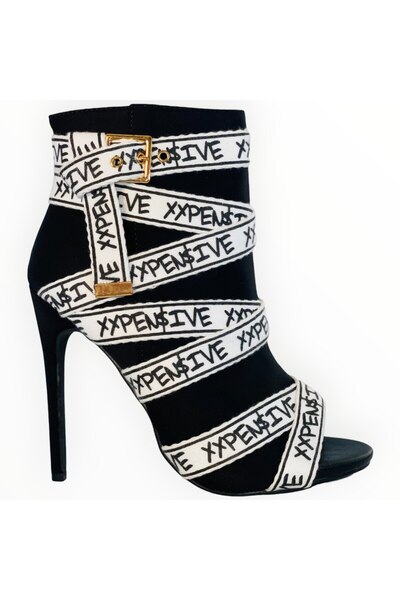 JustFab Botine Clubbing cu Toc Dama JustFab, Suedette Negru, Marimea 37.5 EU