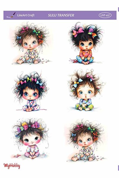 LİNEART Sulu Transfer No:LNT417-25x35cm