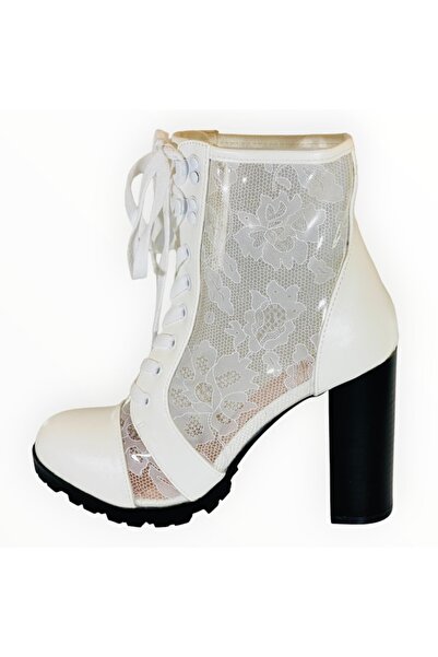 JustFab Ghete de damă cu toc gros Shoedazzle PVC transparent Mărimea 37.5 EU