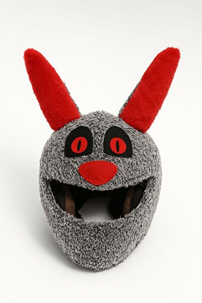 Beta Korkunç Tavşan Kask Kılıfı, Kask süsü Motorsiklet horror kask motorsiklet korku peluş kask kılıfı