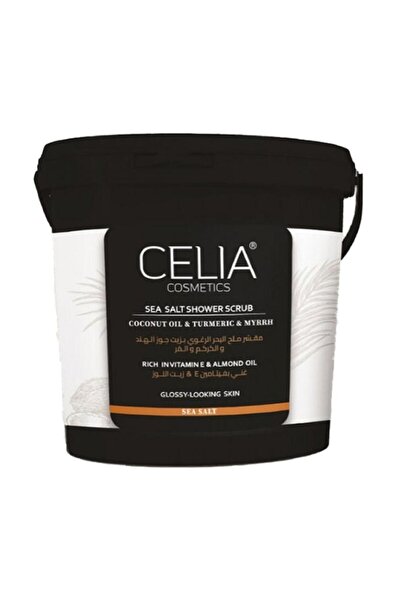 Celia مقشر سيليا للاستحمام بملح البحر مع زيت جوز الهند والكركم والخزامى ٧٥٠ غرام