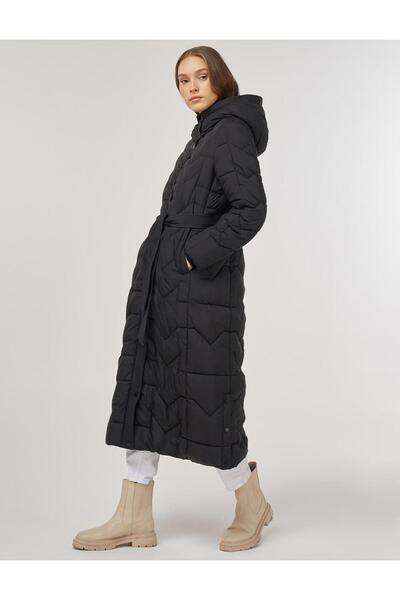 Kayra Pocket Detailed Anorak Coat Black