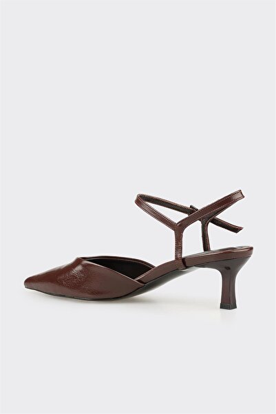 Elle Shoes Kahve Kadın Orta Topuk Ayakkabı