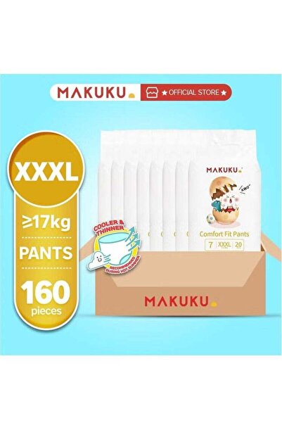 MAKUKU Comfort Fit Pants Diapers Size 7 17+kg 24+ months 160 Diapers