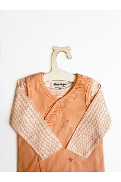 Sheer Hugs Romper + Top for Girls, Orange