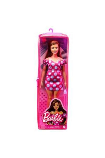mattel Mercaton Fashionista Doll - Brunette with Pink Polka Dot Dress