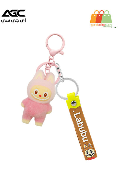 AGC سلسلة مفاتيح أرنب لابوبو اللطيفة مع حزام دمية مخملي محمول، إكسسوار هدية م...