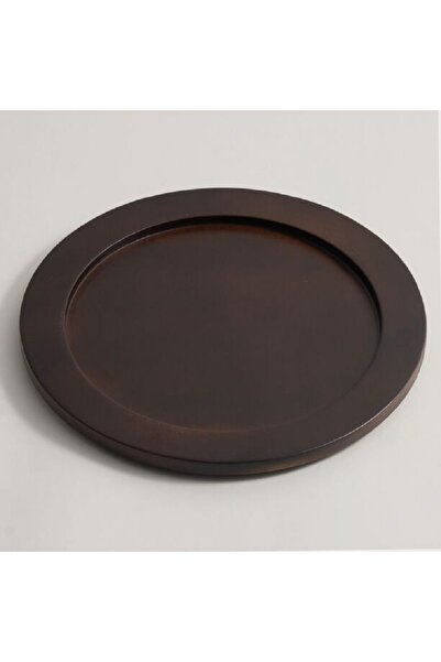 LA MESA wooden charger plate, brown dia 33cm