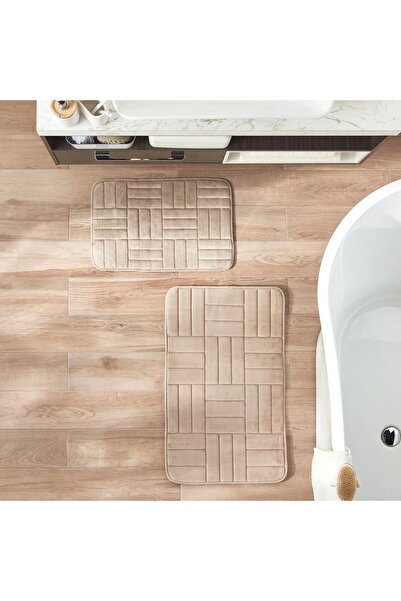Generic Stripe Bath Mat - Set of 2