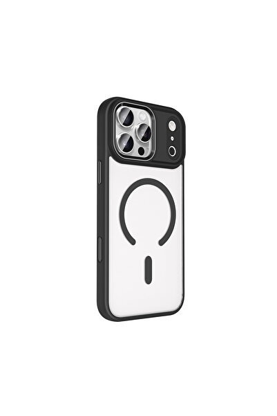 ZM STORE Apple iPhone 17 Pro Compatible Case Metal Key and Camera Section Framed Chrome Magsafe Cover