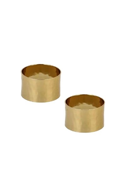LA MESA Manuscript Napkin Ring Set Of 2 Gold