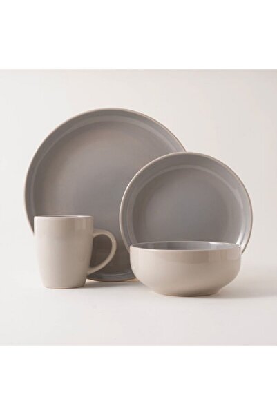 LA MESA 16pcs stoneware dinner set, grey