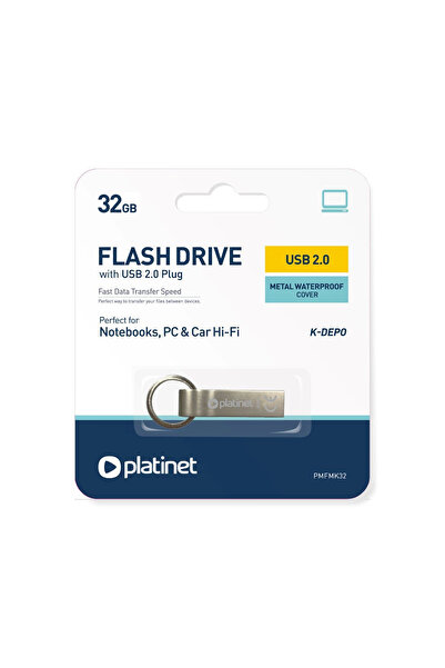 Platinet USB 2.0 memory stick 32Gb, K-Depo 44850, metal, waterproof