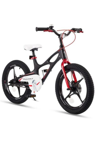ROYAL BABY Bicicleta Copii RoyalBaby Space Shuttle, roti 18", cadru magneziu, frana pe disc (Negru)