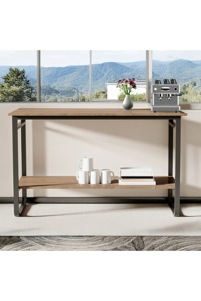 AGD Multi-purpose Console Table, Side Table for Living Room, Entryway, Hallway 120*40*80cm Brown