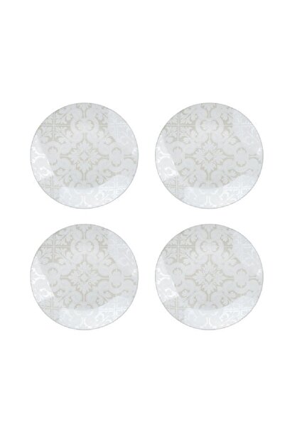 LA MESA Portu Casa 4 Pieces Set 10.5" Dinner Prmu Plate New Bone