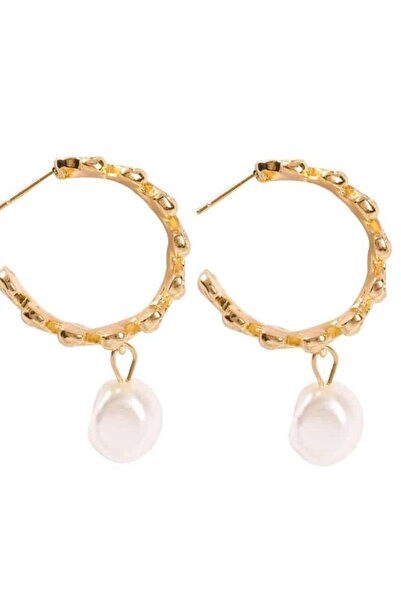 Pursehuit Golden earrings, with pearl, Maylin C1