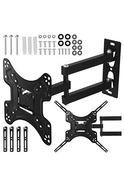 EBA Suport TV de perete, pivotant, negru, 14"-55", reglabil stânga/dreapta, c...