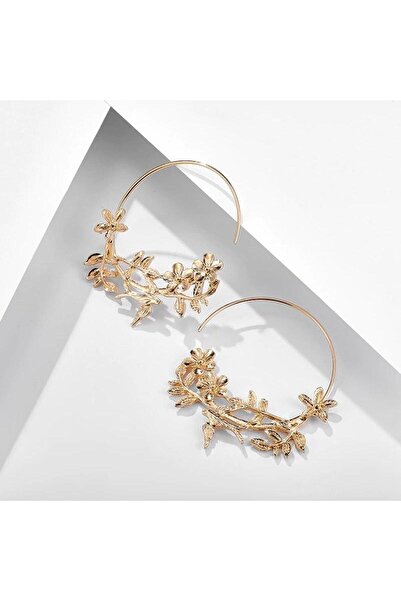 Pursehuit Gold-colored, round earrings with twigs, Nutta C7
