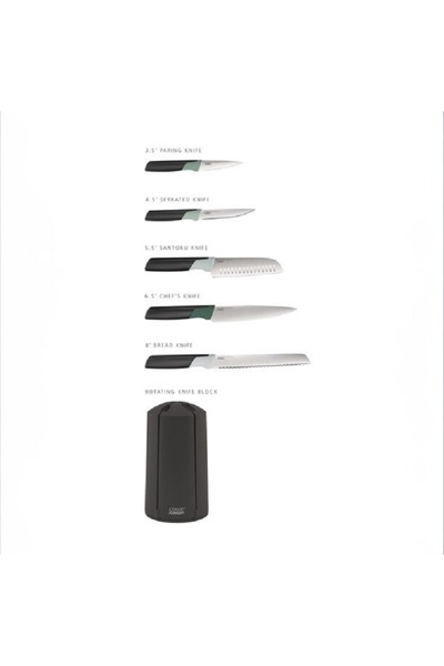 Joseph Joseph elevate knives carousel set 5pc editions sage