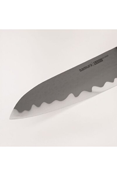 Samura سكين سانتوكو من الفولاذ المقاوم للصدأ 7.1 بوصة، 180 مم باللون البني