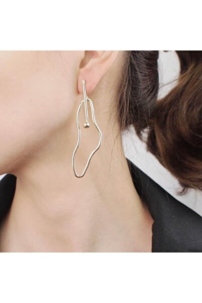 Pursehuit Irregular shaped earrings, Gold coloured, Lorrett C2