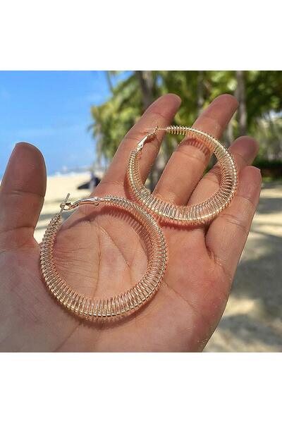 Pursehuit Σκουλαρίκια χρυσού χρώματος, στρογγυλά, σε σχήμα φιόγκου, Etta C9