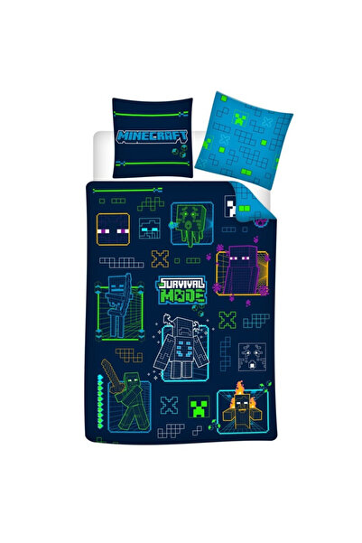 MINECRAFT Survival bed linen 140×200cm, 63×63 cm microfiber