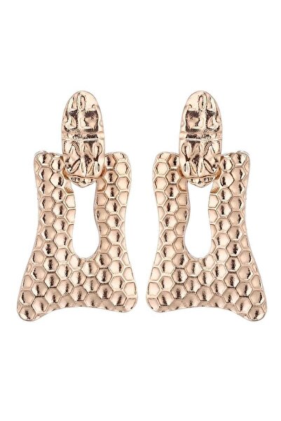 Pursehuit Gold-colored earrings, deformed, wrinkled texture, Osa C9 OUT