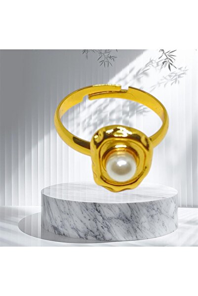 TUHAM AKSESUAR TALİA AYARLANABİLİR İNCİ DETAYLI YÜZÜK