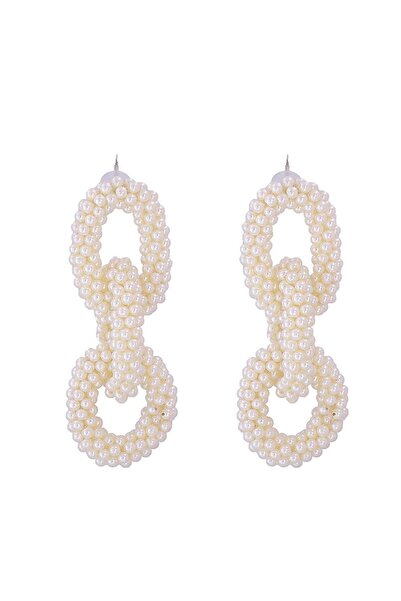 Pursehuit White earrings with pearls, Fatima C9