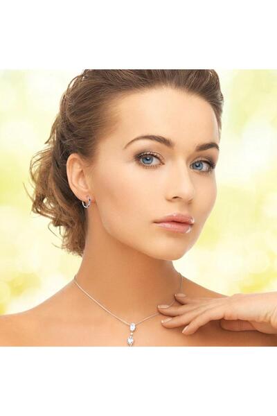 Pursehuit Cercei rotunzi argintii, cu pietre de zirconiu, Ancia C14