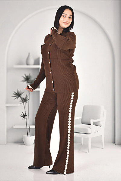 MORE KIDS Dot Striped Knitwear Vest Top and Bottom Set