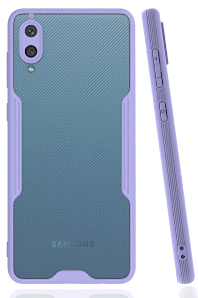 NewFace حافظة ام اس ايه سامسونج جالاكسي ايه 02 من السيليكون البلاتيني - ليلك