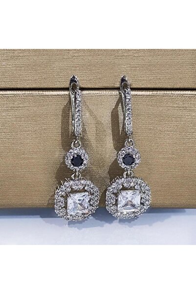 Pursehuit Cercei de culoare argintie, cu pietre de zirconiu, Suzana C3