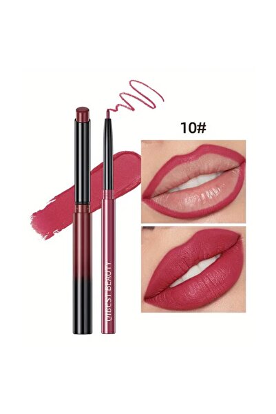 QIBEST Set Lip Kit Lip Liner and Solid Lipstick, Shade 010