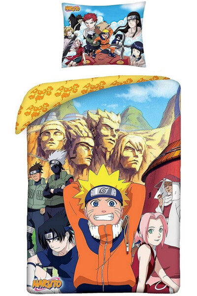 NARUTO Konoha Husă de pat 140×200cm, 70×90 cm