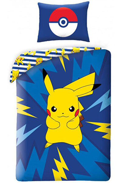 Pokemon Pokémon Pika-Power bed cover 140×200cm, 70×90 cm
