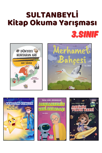 Yağmur Çocuk Sultanbeyli Kitap Okuma Yarışması 3.Sınıf Kitapları, 5 Kitap Set, 3.Sınıf Masal Öykü