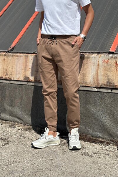 inpool Erkek, Bel ve paça lastikli, hi-quality, gabardin dokuma, pamuklu, Jogger pantolon 270-2