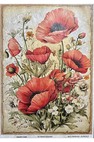 LİNEART PİRİNÇ DEKOPAJ KAĞIDI GLCNK27