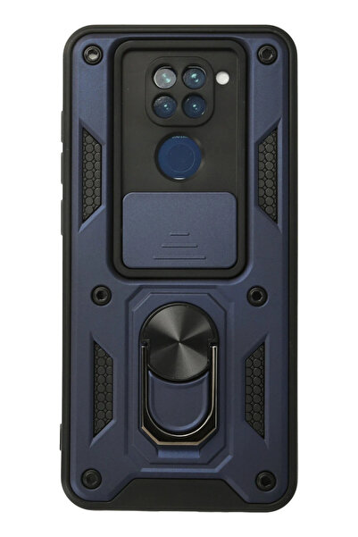 NewFace Msa Xiaomi Redmi Note 9 Case Pars Silicone with Lens Ring - Navy Blue