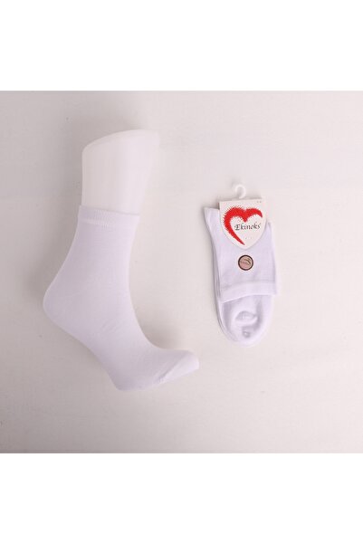 DRESSY LIFE 2 чифта безшевни измити бамбукови къси чорапи Дамски чорапи Бели чорапи